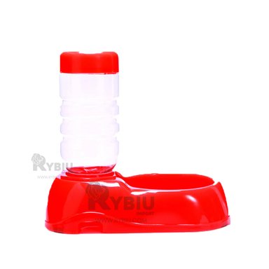 DISPENSADOR AGUA PERRO Y GATO MA31108 DISPENSADOR LÍQUIDO MASCOTA COLOR ROJO Y AGENDITA RYBIU