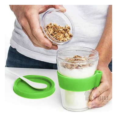 VASO PRACTICO 350ML RYBIU CO29580 VERDE LIMON +REGALO AGENDITA