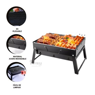 PARRILLA RYBIU CO30422 NEGRO MINI COMPACTA + REGALO AGENDITA - 2