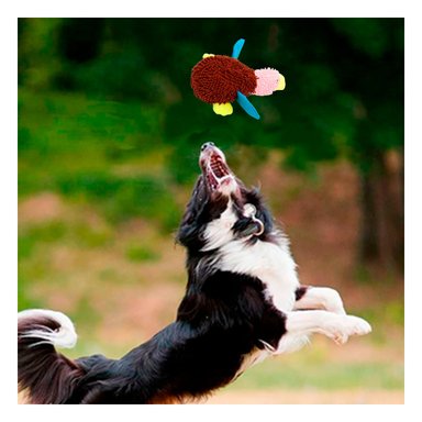 PELUCHE PERRO MA29948 RYBIU PATO TELA MARRON CON ROSADO