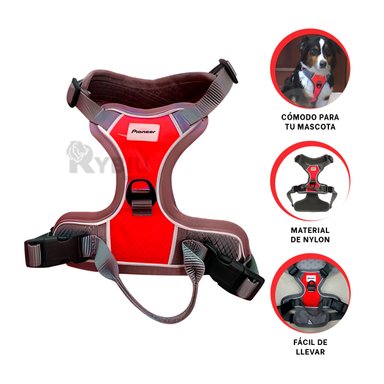 ARNÉS PERROS MA30094 RYBIU ENTRENAR PERRITOS TALLA S COLOR ROJO Y+STICKERS
