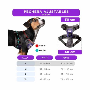 PECHERA PERROS MA30090 RYBIU CON MALLA SUAVE PARA CANES S MORADO Y+AGENDITA - 4