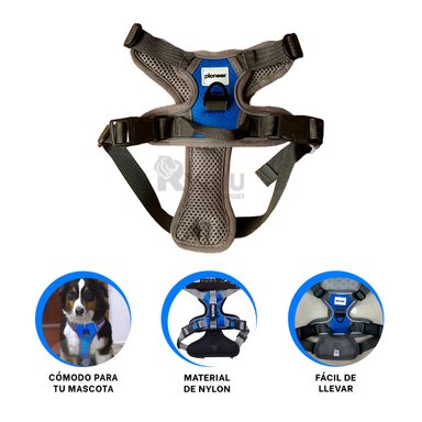 ARNÉS PERROS MA30092 RYBIU RESISTENTE Y LAVABLE AZUL S Y+STICKERS