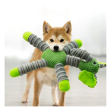 PELUCHE PERRO Y GATO MA30013 RYBIU SUAVE DE VERDE Y STICKERS