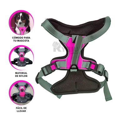 ARNÉS PERROS MA30093 RYBIU ENTRENAMIENTO DE CAN COLOR FUCSIA S Y+AGENDITA