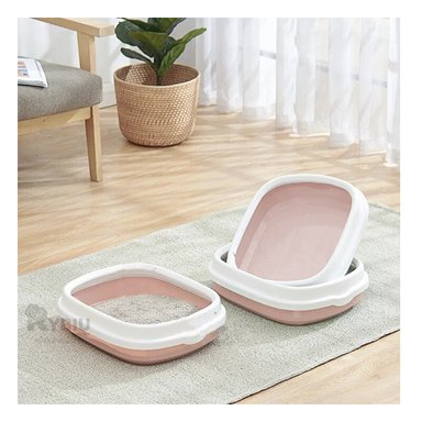 ARENERO GATO RYBIU MA30904 DIVERTIDO Y ESTÉTICO 48X40X12.5 CM ROSADO + AGENDITA