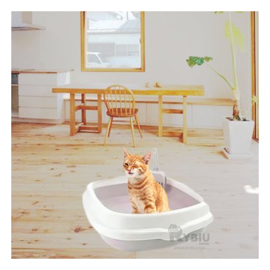 ARENERO GATO RYBIU MA30902 VENTILADO CON PALA CERNIDORA TONO LILA + STICKERS