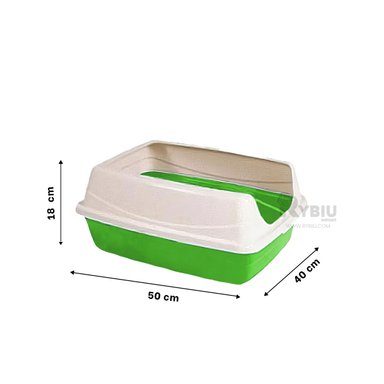 ARENERO GATO RYBIU MA30933 TRANSPORTABLE COLOR VERDE + STICKERS