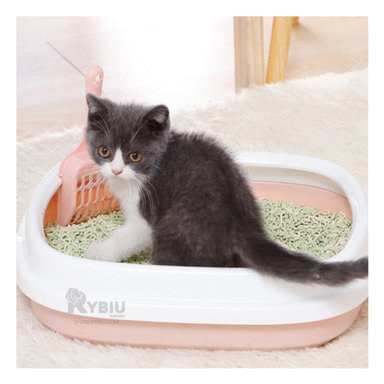 ARENERO GATO RYBIU MA30903 ADAPTABLE CON PALA 40X33X11 ROSADO + PAPEL REGALO