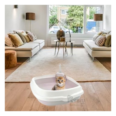 ARENERO GATO RYBIU MA30902 GRANDE Y ESPACIOSO COLOR LILA + AGENDITA