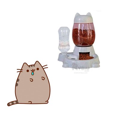 COMEDERO GATO MA31070 DIDACTICO MASCOTA GRIS Y PAPEL REGALO RYBIU