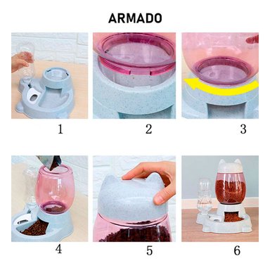 COMEDERO GATO MA31069 DINAMICO COLOR BLANCO Y STICKERS RYBIU