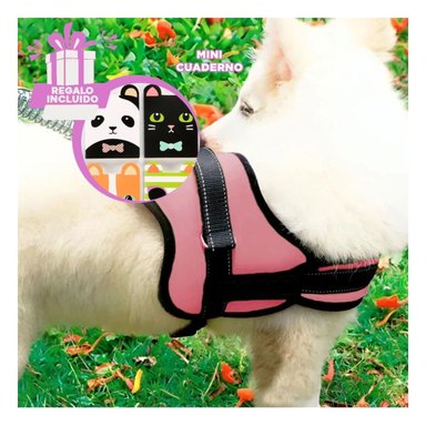 ARNÉS PERROS MA30968 RYBIU CON ESTILO VIBRANTE Y DELICADO COLOR ROSADO Y+AGENDITA