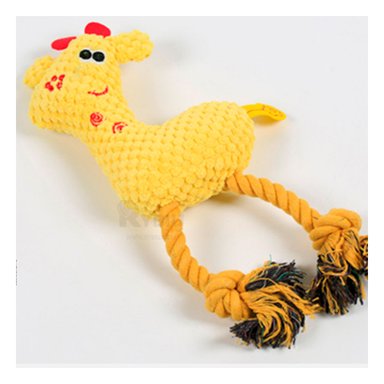 JUGUETE PERRO FELPA MA31115 RYBIU AMARILLO Y PAPEL REGALO