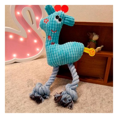 JUGUETE PERRO FELPA MA31116 RYBIU ENROLLABLE JIRAFA CELESTE Y AGENDITA