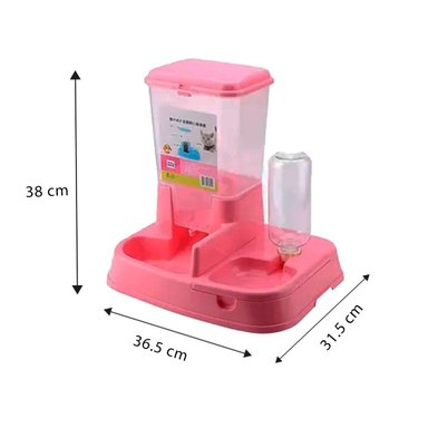 DISPENSADOR AGUA PERRO Y GATO MA31110 AUTOMÁTICO COLOR ROSADO Y PAPEL REGALO RYBIU - 4