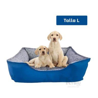 CAMA PERROS MA31027 RYBIU FUNCIONAL DE TALLA L TONO AZUL + STICKERS