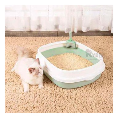 ARENERO GATO RYBIU MA30906 ESTÉTICO Y ÚTIL GATITOS VERDE + STICKERS