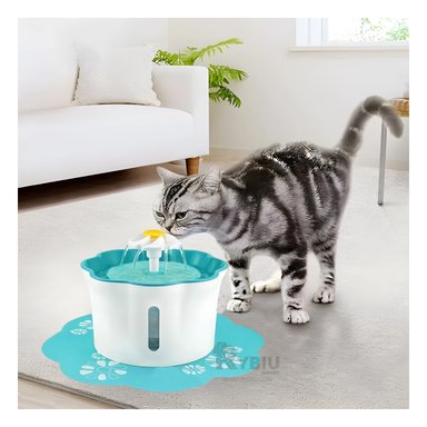 FUENTE PERRO Y GATO MA31420 MODERNA COLOCAR AGUA COLOR VERDE Y AGENDITA 2.5 LT RYBIU