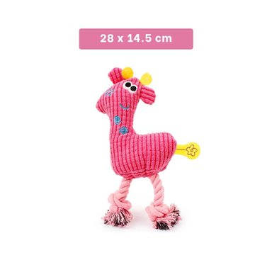 PELUCHE FELPA PERRO Y GATO MA31117 RYBIU JIRAFA ROSADO - 4