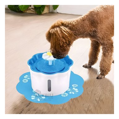 FUENTE PERRO Y GATO MA31419 ESTÉTICA Y RESISTENTE TOMAR AGUA COLOR CELESTE 2.5 LT RYBIU