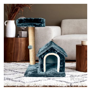 CENTRO ENTRETENIMIENTO PERRO Y GATO MA31118 RYBIU GYM PARA ENTRETENER AZUL Y PAPEL DE REGALO