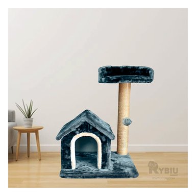 CENTRO ENTRETENIMIENTO PERRO Y GATO MA31118 RYBIU GYM CON ESPACIOS DE JUEGO AZUL Y STICKERS