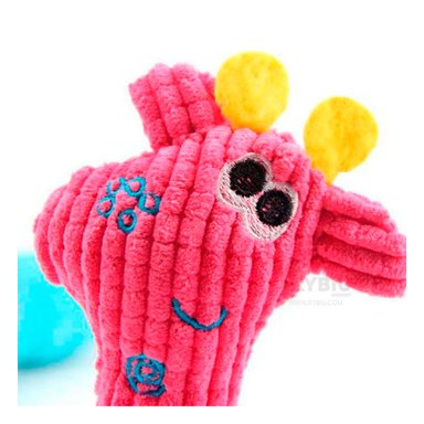 PELUCHE FELPA PERRO Y GATO MA31117 RYBIU GIRAFA SUAVE ROSADO Y AGENDITA - 3