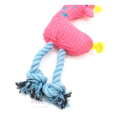 PELUCHE FELPA PERRO Y GATO MA31117 RYBIU GIRAFA SUAVE ROSADO Y AGENDITA - 4