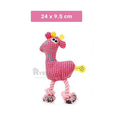 PELUCHE FELPA PERRO Y GATO MA31117 RYBIU GIRAFA SUAVE ROSADO Y AGENDITA - 5