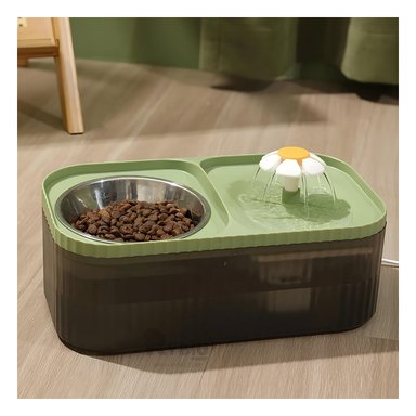 BEBEDERO PERRO Y GATO MA31406 FUENTE VERSÁTIL MASCOTA VERDE Y PAPEL REGALO RYBIU