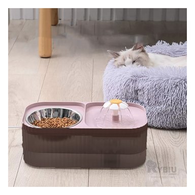 BEBEDERO PERRO Y GATO MA31403 FUENTE FUNCIONAL Y EFICAZ PET COLOR ROSADO Y AGENDITA RYBIU