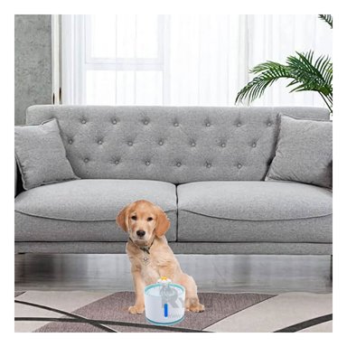 BEBEDERO PERRO Y GATO MA31414 FUENTE MODERNA GATITOS BLANCO CELESTE Y AGENDITA RYBIU