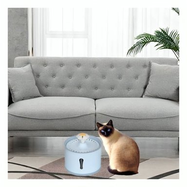 BEBEDERO PERRO Y GATO MA31412 FUENTE CIRCULAR EFICAZ COLOR CELESTE GRIS Y AGENDITA RYBIU