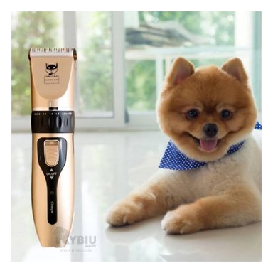 KIT PELUQUERÍA PERRO Y GATO RYBIU 6680 CORTAPELO PRACTICO CLIPPER DORADO