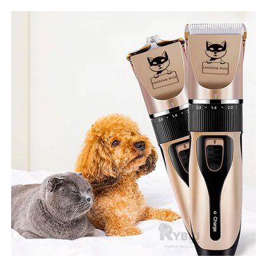 KIT PELUQUERÍA PERRO Y GATO RYBIU 6680 CORTAPELO FUNCIONAL PARA DORADO + PAPEL DE REGALO