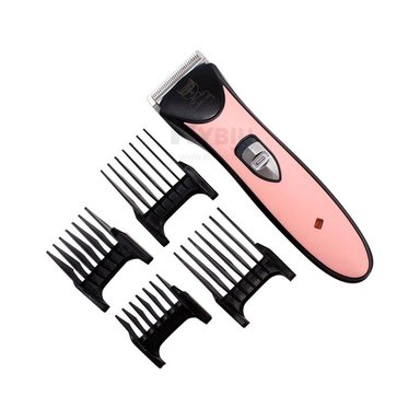 KIT PELUQUERÍA PERRO Y GATO RYBIU MA31080 CORTA PELO CLIPPER 6620 DE BAJO RUIDO ROSADO