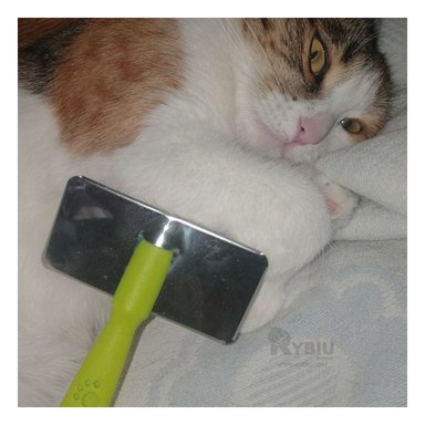 PEINE PERRO Y GATO RYBIU MA31225 TA VERSATIL Y DURADERO VERDE + STICKERS