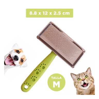 PEINE PERRO Y GATO RYBIU MA31225 TA VERSATIL Y DURADERO VERDE + STICKERS - 4