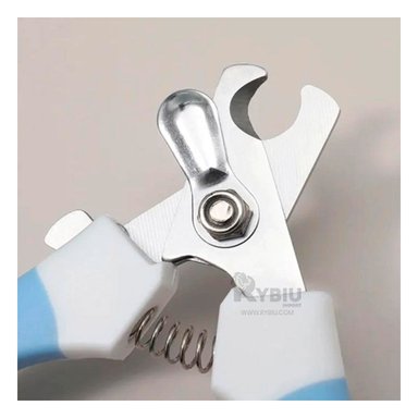 CORTAUÑAS PERRO Y GATO RYBIU MA31096 PET CON LIMA Y MANGO CURVO GRANDE CELESTE