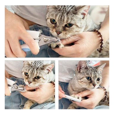 CORTAUÑAS PERRO Y GATO RYBIU MA31096 DE FACIL USO AMPLIO CELESTE + AGENDITA