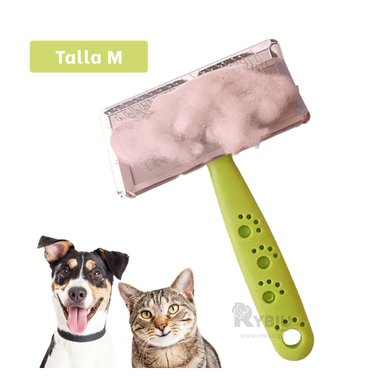 PEINE PERRO Y GATO RYBIU MA31225 TA DE MADERA DURADERO UTIL VERDE + PAPEL DE REGALO