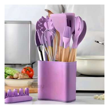 SET UTENSILIOS RYBIU CO29875 LILA ELEGANTE PARRILLA + REGALO AGENDITA