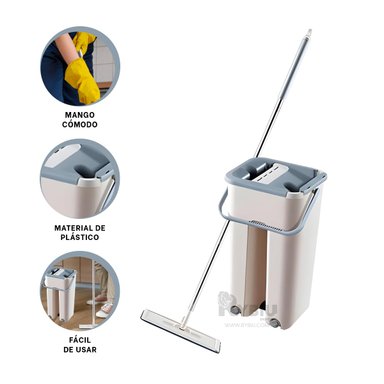 TRAPEADOR RYBIU HO30827 360 BALDE COLOR GRIS + AGENDITA - 3