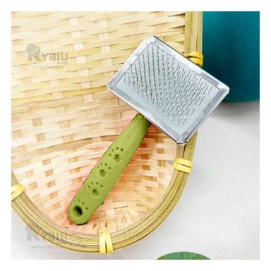 PEINE PERRO Y GATO RYBIU MA31228 TA VERSATIL Y DURADERO VERDE + STICKERS