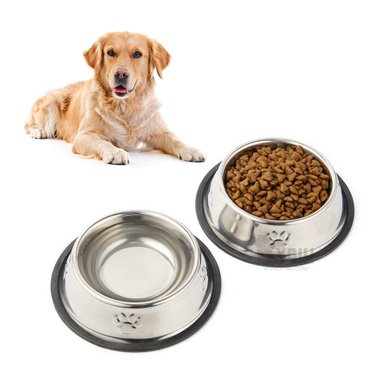 PLATO ACERO PERRO MA31273 VERSÁTIL FORMA HUELLA TALLA XL Y PAPEL REGALO RYBIU