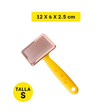 PEINE PERRO Y GATO RYBIU MA31227 TA VERSATIL Y DURADERO AMARILLO + STICKERS - 4