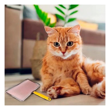 PEINE PERRO Y GATO RYBIU MA31227 TA VERSATIL Y DURADERO AMARILLO + STICKERS - 5