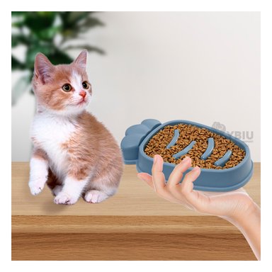 PLATO PERRO MA31312 DURADERO ANTIESTRÉS COLOR AZUL Y STICKERS RYBIU