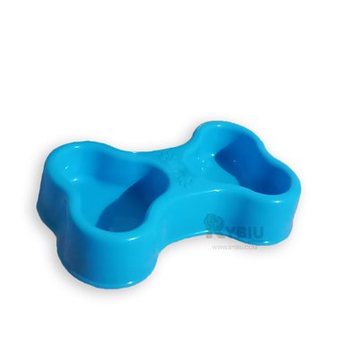 PLATO PERRO Y GATO MA31296 RESISTENTE PET DOBLE CELESTE Y PAPEL REGALO RYBIU